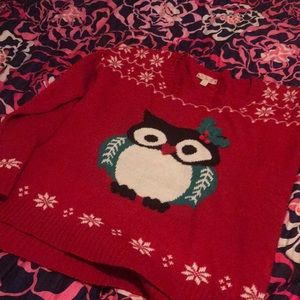 never worn owl Christmas sweater